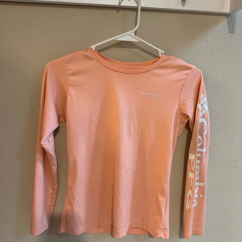 Columbia Kids Long Sleeve Peach Tee